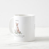 Mug Chien d'aquarelle norvégien | Monogramme (Devant gauche)