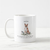 Mug Chien d'aquarelle norvégien | Monogramme (Gauche)