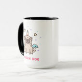 Mug Chien d'arc-en-ciel de licorne (Devant gauche)
