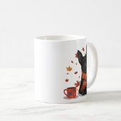 Mug Chien d'automne avec écharpe (Devant droit)