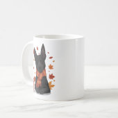 Mug Chien d'automne avec écharpe (Devant gauche)