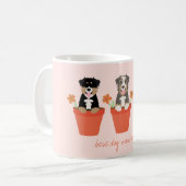 Mug Chien De Berger Australien En Pot De Fleurs (Devant gauche)