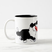 Mug Chien de berger border collie mignon heureux d (Gauche)
