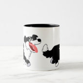 Mug Chien de berger border collie mignon heureux d (Centre)
