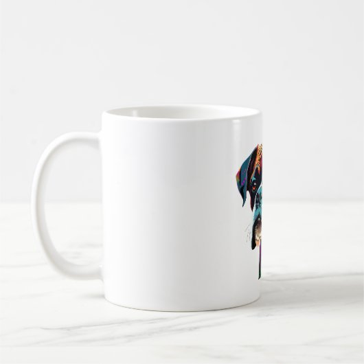 Mug Chien de boîte coloré (Gauche)