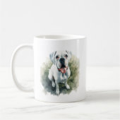 Mug Chien de boîte en aquarelle (Gauche)