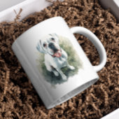 Mug Chien de boîte en aquarelle