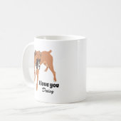 Mug Chien de boîte rouge personnalisé (Devant gauche)