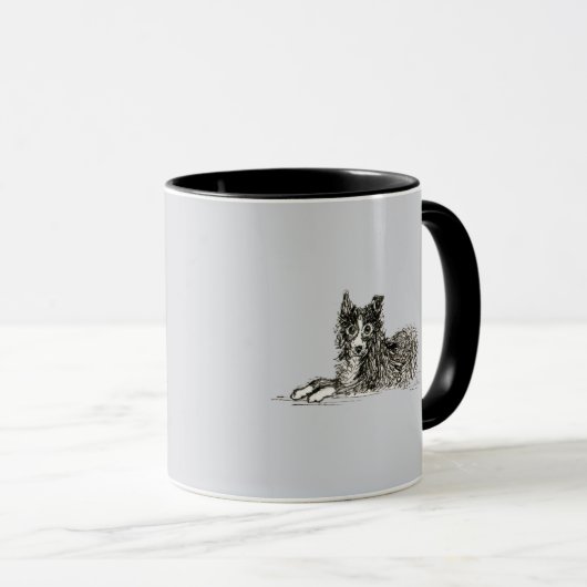 Mug Chien de border collie, juste chillin (Devant droit)
