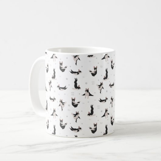 Mug Chien de Boston Terrier faisant du yoga (Devant gauche)
