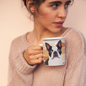 Mug Chien de Boston Terrier - Orange Géométrique