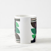 Mug Chien de Boston Terrier - Vert foncé géométrique (Centre)