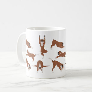 Mug Chien de boxe faisant du yoga