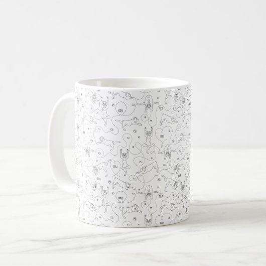 Mug Chien de boxe faisant du yoga (Devant gauche)