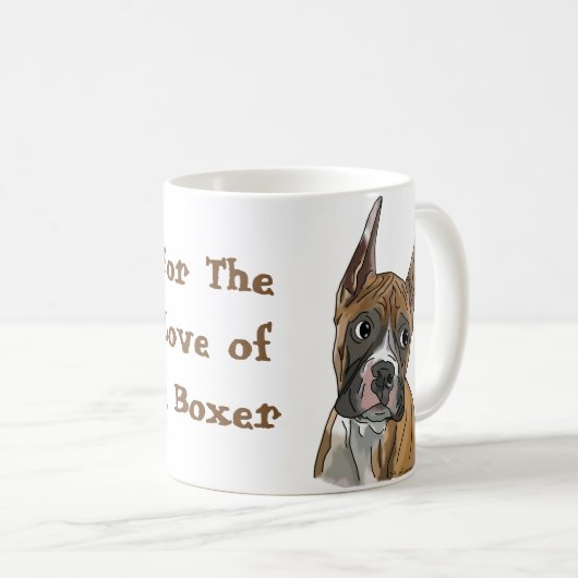 Mug Chien de boxe Perky Red Fawn (Devant droit)