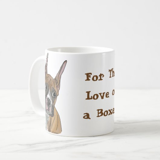 Mug Chien de boxe Perky Red Fawn (Devant gauche)