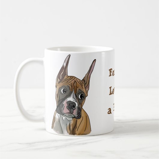 Mug Chien de boxe Perky Red Fawn (Gauche)