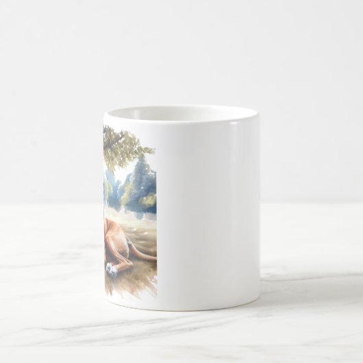 Mug Chien de boxer dans l'Aquarelle Shade Art (Centre)