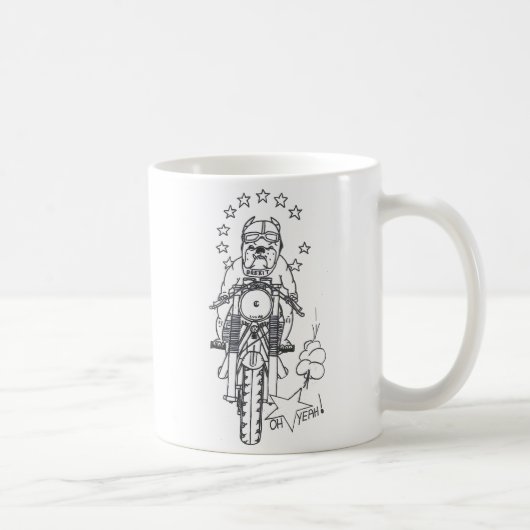 Mug Chien de Brexit laissant à l'Europe sur la moto (Droite)