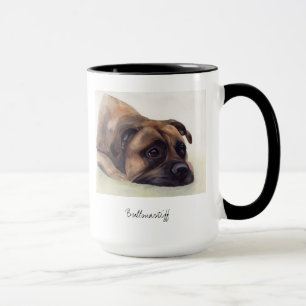 Mug Chien de Bullmastiff peint dans la couleur pour