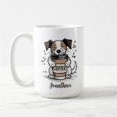 Mug Chien de café personnalisé (Gauche)