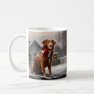 Mug Chien de canard de la Nouvelle-Écosse en Noël de n