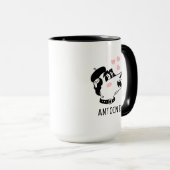 Mug Chien de caniche français portant un Beret Nom per (Devant droit)