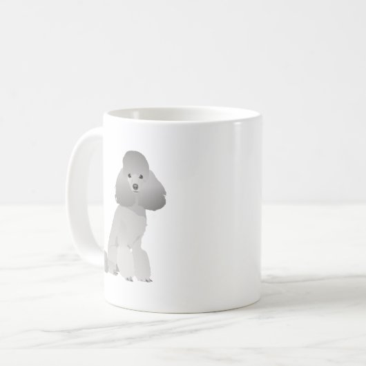 Mug Chien de caniche gris (Devant gauche)