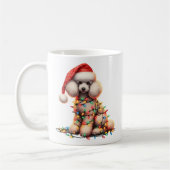 Mug Chien de caniche Noël (Gauche)