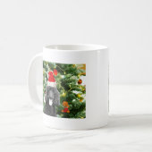 Mug Chien de caniche sapin de Noël Snowman Red Santa C (Devant gauche)