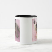 Mug Chien de carlin avec le masque d'oeil sur la tête (Centre)