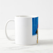 Mug Chien de carlin dans neige Noël Aquarelle Art Port (Gauche)