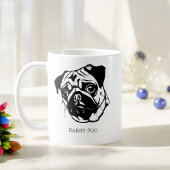 Mug chien de carlin personnalisé tendance élégant pers