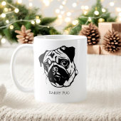 Mug chien de carlin personnalisé tendance élégant pers