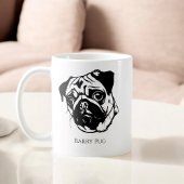 Mug chien de carlin personnalisé tendance élégant pers