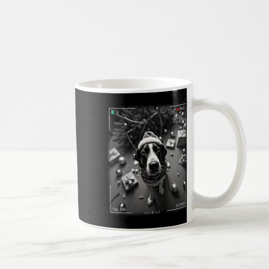 Mug Chien de chasse Walker noëlisé pris sur caméra (Droite)