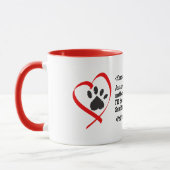 Mug Chien de chat personnalisable message joyeux (Gauche)