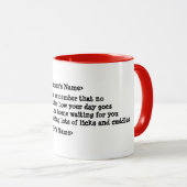 Mug Chien de chat personnalisable message joyeux (Devant droit)