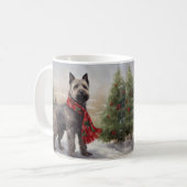 Mug Chien de Chesapeake à Noël de neige (Devant gauche)