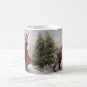 Mug Chien de Chesapeake à Noël de neige (Centre)