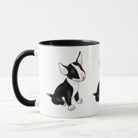 Mug Chien de chiot de taureau noir (Gauche)