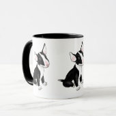 Mug Chien de chiot de taureau noir (Devant gauche)