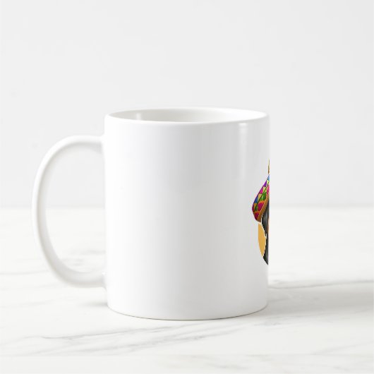 Mug Chien de Cinco de Mayo Rottweiler Mexique (Gauche)