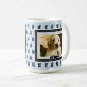 Mug Chien de compagnie Chat Photo Amour Empreinte de p (Devant droit)