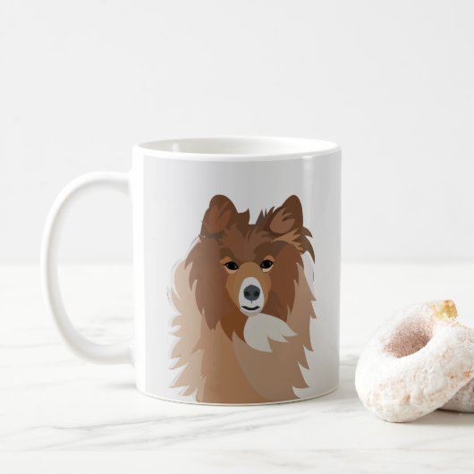 Mug Chien de compagnie Sheltie Chien (Avec donut)