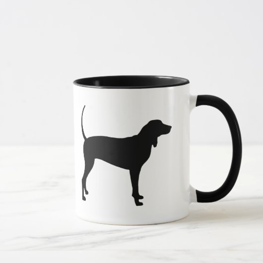 Mug Chien de Coonhound (noir) (Droite)