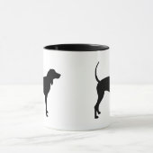 Mug Chien de Coonhound (noir) (Centre)