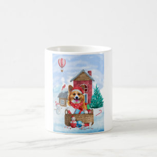 Mug Chien de Corgi dans la neige Maison de Chien de No