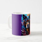 Mug Chien de couleur éclaboussure abstraite (Devant gauche)