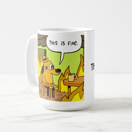 Mug Chien de crypto drôle, C'est bien. (Devant gauche)